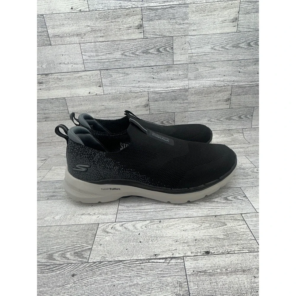 Skechers GoWalk 6 Men Black Slip‎ On Walking Shoes 216202WW Wide Fit Size 9